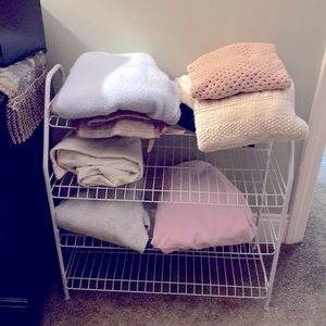 Portable four shelf stand